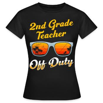 Professeur de classe de deuxième classe en congé Professeur de vacances - T-shirt Femme - noir - Devant - AI Model Female 172 dark (172cm)