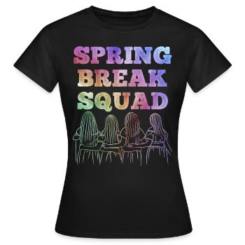 Spring Break Squad Sommerferien Spring Break - Frauen T-Shirt - Schwarz - Vorne - AI Model Female 172 dark (172cm)