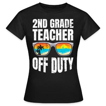 Professeur de classe de deuxième classe en congé Professeur de vacances - T-shirt Femme - noir - Devant - AI Model Female 172 dark (172cm)