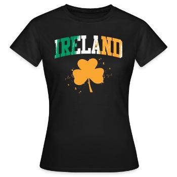 Irland Kleeblatt irischer St. Patrick’s Day - Frauen T-Shirt - Schwarz - Vorne - AI Model Female 172 dark (172cm)