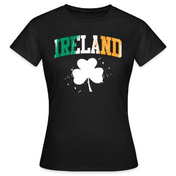 Irland Kleeblatt irischer St. Patrick’s Day - Frauen T-Shirt - Schwarz - Vorne - AI Model Female 172 dark (172cm)