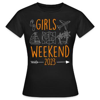 Mädelswochenende Girls Weekend 2023 Spring Break - T-shirt Femme - noir - Devant - AI Model Female 172 dark (172cm)