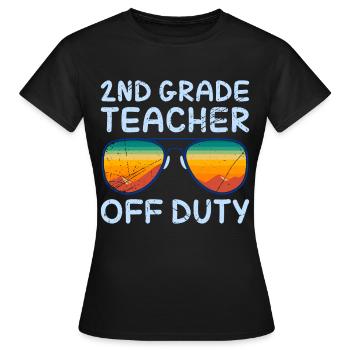 Professeur de classe de deuxième classe en congé Professeur de vacances - T-shirt Femme - noir - Devant - AI Model Female 172 dark (172cm)