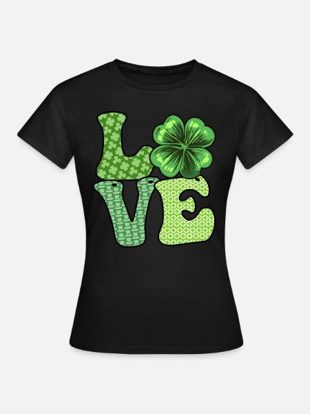 Les Irlandais adorent la Saint-Patrick - T-shirt Femme - noir