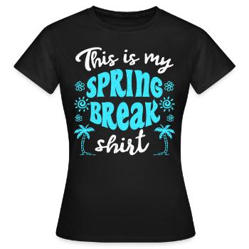 Das ist mein Spring Break T-Shirt Spring Break - Frauen T-Shirt - Schwarz - Vorne - AI Model Female 172 dark (172cm)