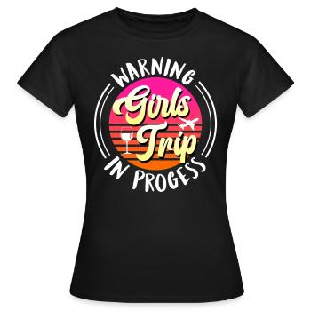 Attention Girl Strip Girls Troupe Spring Break - T-shirt Femme - noir - Devant - AI Model Female 172 dark (172cm)
