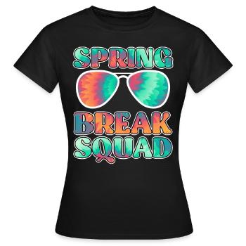 Spring Break Squad Sommerferien Spring Break - Frauen T-Shirt - Schwarz - Vorne - AI Model Female 172 dark (172cm)