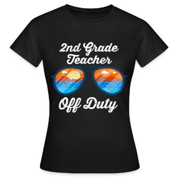 Professeur de classe de deuxième classe en congé Professeur de vacances - T-shirt Femme - noir - Devant - AI Model Female 172 dark (172cm)