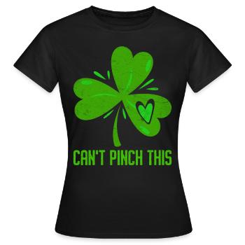 Can't Pinch this Clover St. Patrick's Day - Women's T-Shirt - black - Front - AI Model Female 172 dark (172cm)