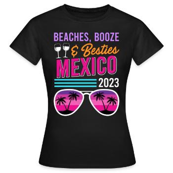 Plages Alcool Besties Mexique Vacances Spring Break - T-shirt Femme - noir - Devant - AI Model Female 172 dark (172cm)
