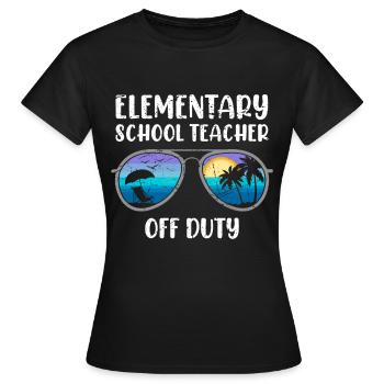 Holiday Primary School Class Teacher off duty Teacher - Women's T-Shirt - black - Front - AI Model Female 172 dark (172cm)