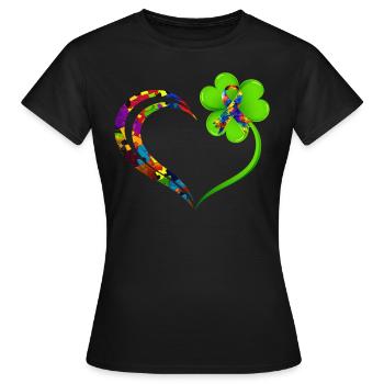 Autistic ADHD Autism Adolescents - Women's T-Shirt - black - Front - AI Model Female 172 dark (172cm)