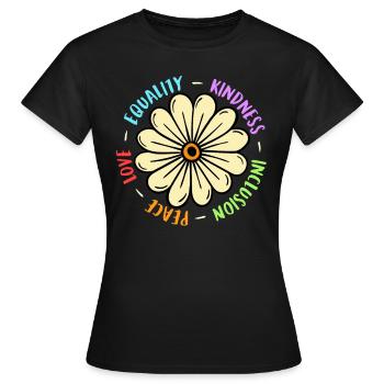 Inklusion handicap Akzeptanz und Awareness - Frauen T-Shirt - Schwarz - Vorne - AI Model Female 172 dark (172cm)
