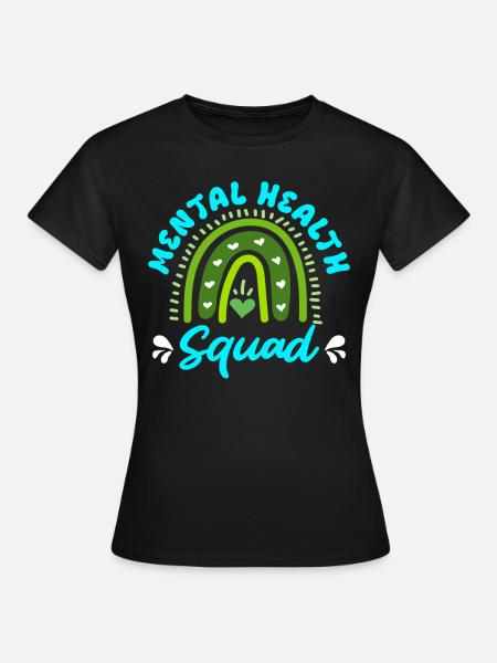 Mentale Gesundheit Mental Health Squad - T-shirt dam - svart
