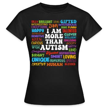 Sensibilisation à l’autisme Solidarité et sensibilisation - T-shirt Femme - noir - Devant - AI Model Female 172 dark (172cm)