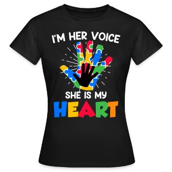 Autistic solidarity for autistic children - Women's T-Shirt - black - Front - AI Model Female 172 dark (172cm)