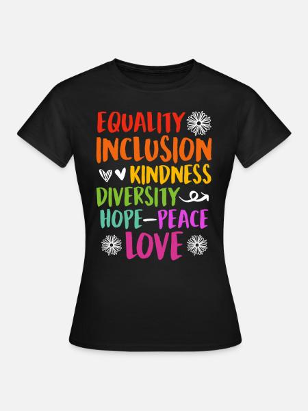 Inklusion handicap Akzeptanz und Awareness - Frauen T-Shirt - Schwarz