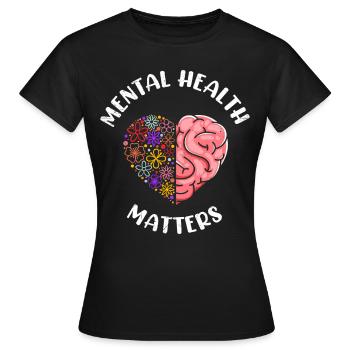 Promotion de la santé mentale Santé mentale - T-shirt Femme - noir - Devant - AI Model Female 172 dark (172cm)
