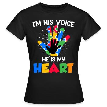 Autistic solidarity for autistic children - Women's T-Shirt - black - Front - AI Model Female 172 dark (172cm)