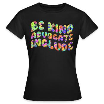 Akzeptanz handicap Inklusion ist eine Entscheidung - Frauen T-Shirt - Schwarz - Vorne - AI Model Female 172 dark (172cm)