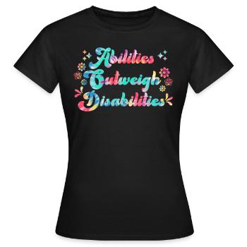 Solidarität handicap Mitgefühl und Akzeptanz - Frauen T-Shirt - Schwarz - Vorne - AI Model Female 172 dark (172cm)