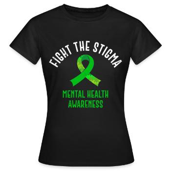 Promouvoir la santé mentale Combattre la stigmatisation - T-shirt Femme - noir - Devant - AI Model Female 172 dark (172cm)