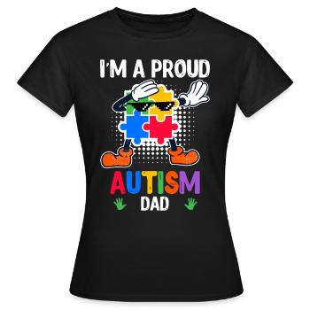 Autistic solidarity for autistic children - Women's T-Shirt - black - Front - AI Model Female 172 dark (172cm)