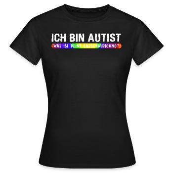 Autisten Vielfalt Neurodiversität Bewusstsein - Frauen T-Shirt - Schwarz - Vorne - AI Model Female 172 dark (172cm)