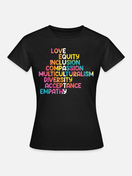 Inklusion Mitgefühl Menschen mit Behinderung - T-shirt dam - svart