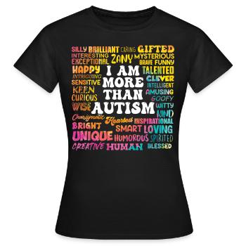 Sensibilisation à l’autisme Solidarité et sensibilisation - T-shirt Femme - noir - Devant - AI Model Female 172 dark (172cm)