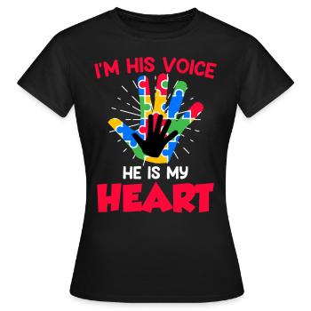 Autistic solidarity for autistic children - Women's T-Shirt - black - Front - AI Model Female 172 dark (172cm)