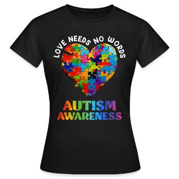 Sensibilisation à l’autisme Solidarité et sensibilisation - T-shirt Femme - noir - Devant - AI Model Female 172 dark (172cm)
