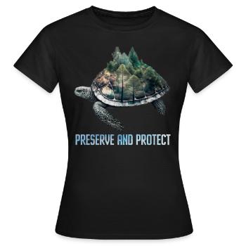 Artenschutz vom Aussterben bedrohte Tiere Natur - Frauen T-Shirt - Schwarz - Vorne - AI Model Female 172 dark (172cm)