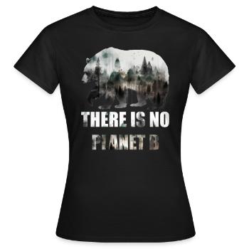 Il n’y a pas de Planète B Earth Day Mission Erde - T-shirt Femme - noir - Devant - AI Model Female 172 dark (172cm)
