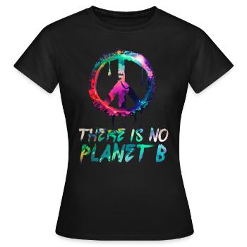 Il n’y a pas de Planète B Earth Day Mission Erde - T-shirt Femme - noir - Devant - AI Model Female 172 dark (172cm)