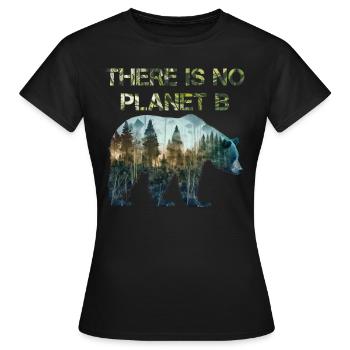 Il n’y a pas de Planète B Earth Day Mission Erde - T-shirt Femme - noir - Devant - AI Model Female 172 dark (172cm)