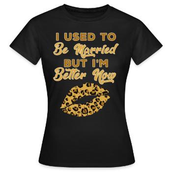 Partie de divorce heureux divorce Divorce - T-shirt Femme - noir - Devant - AI Model Female 172 dark (172cm)