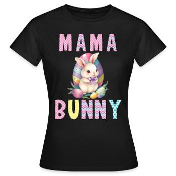 Lapin de Pâques Maman Lapin Pâques Mère Lapin - T-shirt Femme - noir - Devant - AI Model Female 172 dark (172cm)