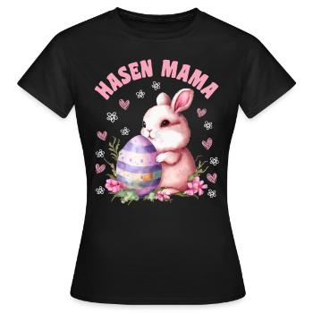 Lapins Maman Lapin Pâques Lapin Pâques Amis Pâques - T-shirt Femme - noir - Devant - AI Model Female 172 dark (172cm)