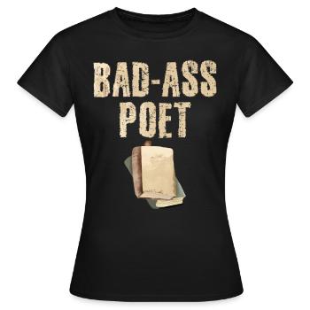 Bad-ass Poets Poésie et poèmes Poète - T-shirt Femme - noir - Devant - AI Model Female 172 dark (172cm)