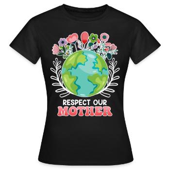 Rettet die Erde Umweltschützer Mutter Erde - Frauen T-Shirt - Schwarz - Vorne - AI Model Female 172 dark (172cm)
