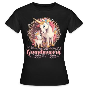 Grand-maïs Grand-mère Fête des mères Grand-mère Grand-mère - T-shirt Femme - noir - Devant - AI Model Female 172 dark (172cm)