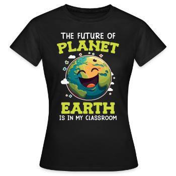 Save the Earth EnvironmentDear Environmentally Conscious Children - Women's T-Shirt - black - Front - AI Model Female 172 dark (172cm)