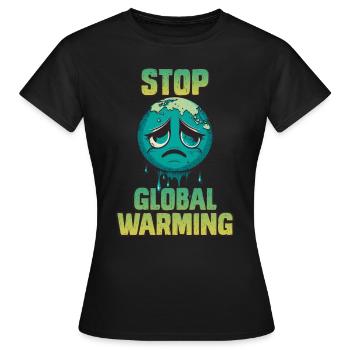 Protection du climat Stopper le réchauffement climatique Respectueux du climat - T-shirt Femme - noir - Devant - AI Model Female 172 dark (172cm)
