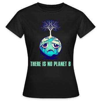 Il n’y a pas de Planète B Earth Day Mission Erde - T-shirt Femme - noir - Devant - AI Model Female 172 dark (172cm)