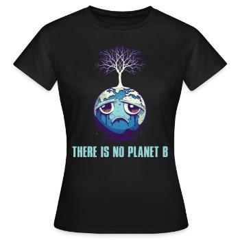 Il n’y a pas de Planète B Earth Day Mission Erde - T-shirt Femme - noir - Devant - AI Model Female 172 dark (172cm)