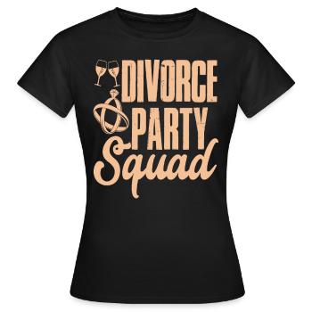 La partie divorce divorce enfin divorcée - T-shirt Femme - noir - Devant - AI Model Female 172 dark (172cm)