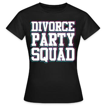 Partie de divorce heureux divorce divorce - T-shirt Femme - noir - Devant - AI Model Female 172 dark (172cm)