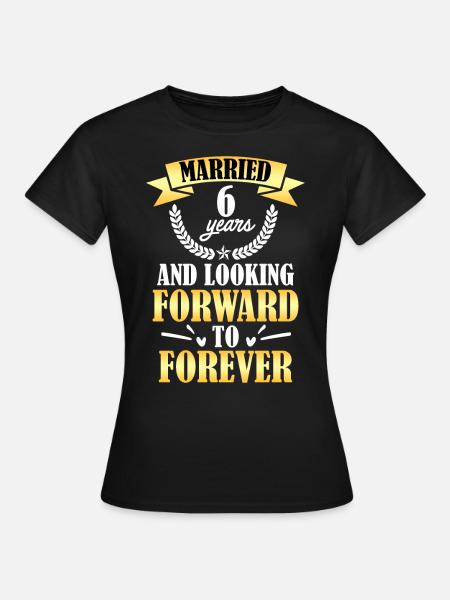 Sugar Wedding 6th Wedding Anniversary - Women's T-Shirt - black