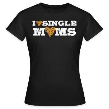 J’adore Single Moms Single Man Party Holiday - T-shirt Femme - noir - Devant - AI Model Female 172 dark (172cm)